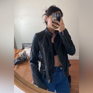 Free People leather jacket